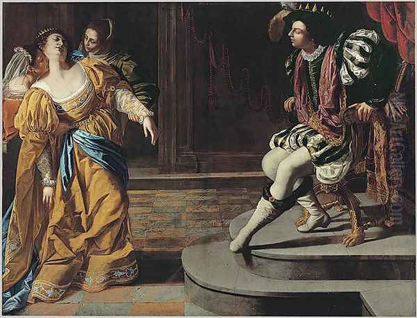 Esther before Ahasuerus Oil Painting by Artemisia Gentileschi