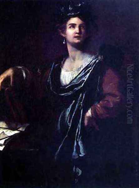 Clio Oil Painting by Artemisia Gentileschi