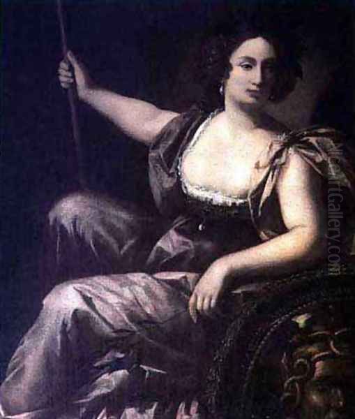 Minerva Oil Painting by Artemisia Gentileschi