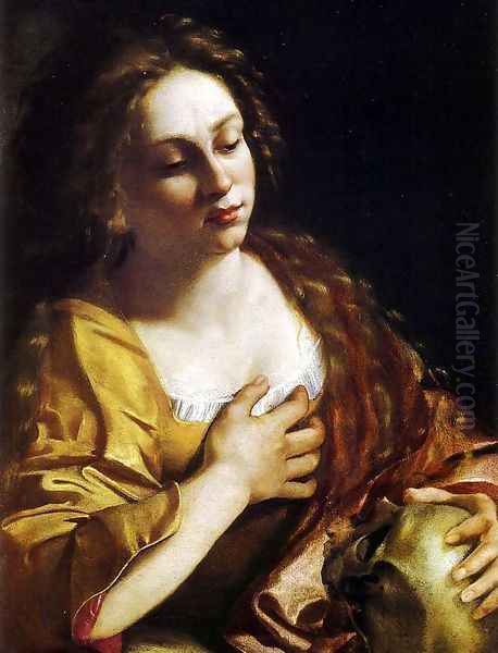 Penitent Magdalene Oil Painting by Artemisia Gentileschi