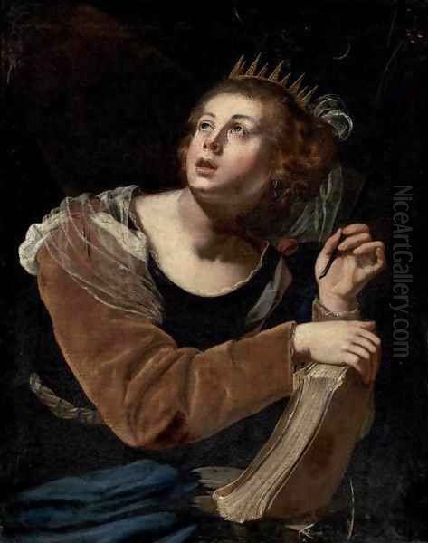 St Catherine of Alexandria 2 Oil Painting by Artemisia Gentileschi