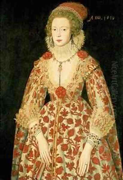 Portrait of a Lady Oil Painting by Marcus The Younger Gheeraerts