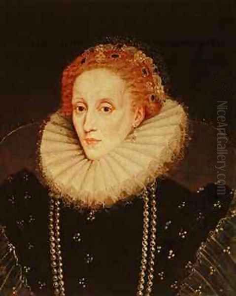 Portrait of Queen Elizabeth I 1533-1603 Oil Painting by Marcus The Younger Gheeraerts