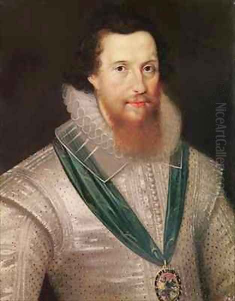 Portrait of Robert Devereux 1566-1601 Oil Painting by Marcus The Younger Gheeraerts