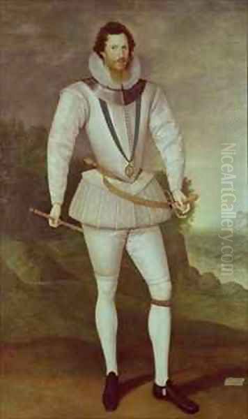 Robert Devereux Oil Painting by Marcus The Younger Gheeraerts