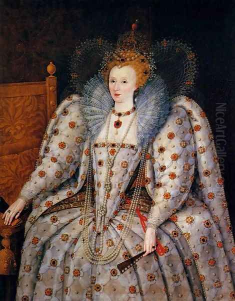 Portrait of Queen Elisabeth I Oil Painting by Marcus The Younger Gheeraerts