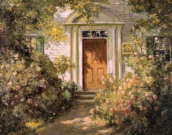 Grandmother's Doorway 1900 Oil Painting by Abbott Fuller Graves