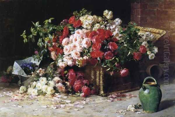 Still Life with Roses Oil Painting by Abbott Fuller Graves