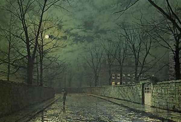 Moonlight After Rain Oil Painting by John Atkinson Grimshaw