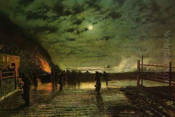 In Peril Oil Painting by John Atkinson Grimshaw