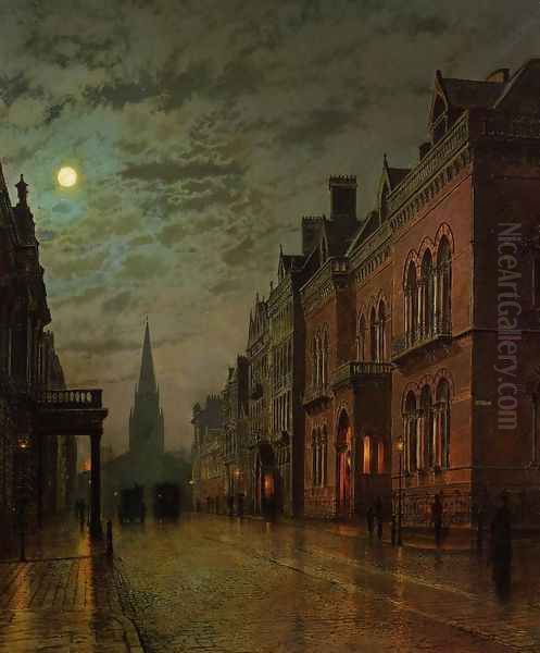 Park Row, Leeds Oil Painting by John Atkinson Grimshaw