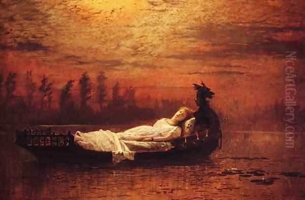 The Lady of Shalott Oil Painting by John Atkinson Grimshaw