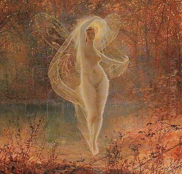 Autumn I Oil Painting by John Atkinson Grimshaw