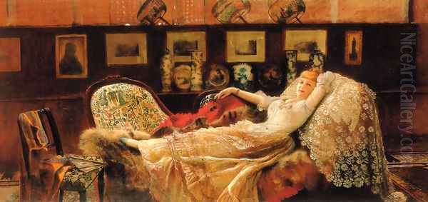 Day Dreams Oil Painting by John Atkinson Grimshaw