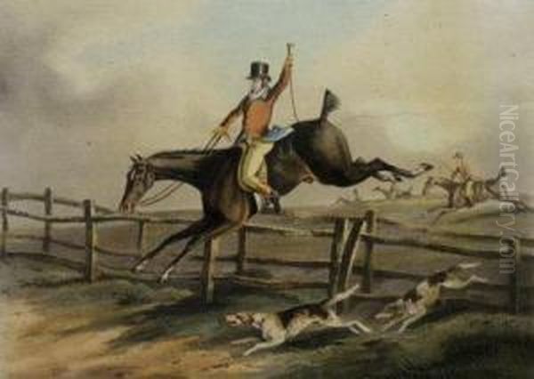 Doing The Thing Well - Giving Dribblers The Go Bye Oil Painting by Henry Thomas Alken