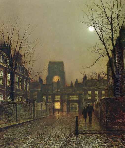 Old Chelsea Oil Painting by John Atkinson Grimshaw