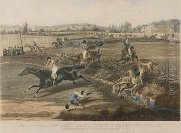 The Last Grand Steeple Chase Which Took Place At The Hippodrome Racecourse, Kensington Oil Painting by Henry Thomas Alken