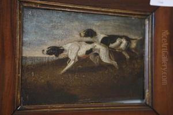 Two Hounds Oil Painting by Henry Thomas Alken