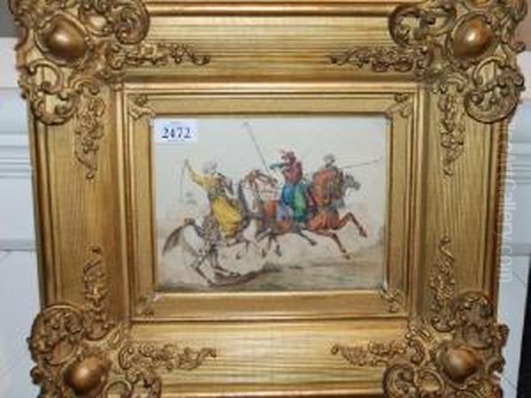 Warriors On Horseback Oil Painting by Henry Thomas Alken