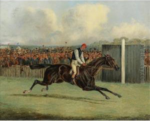 Lord Falmouth's Dutch Oven Winning The Doncaster Oil Painting by Henry Thomas Alken