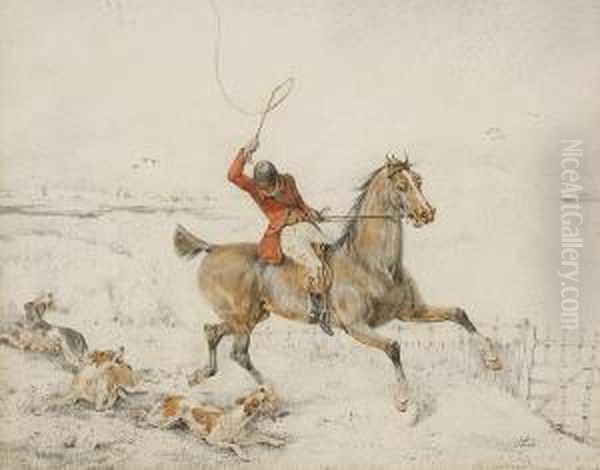 Ratting Hounds Oil Painting by Henry Thomas Alken