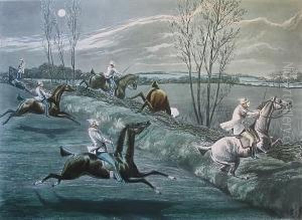 'the First Steeple Chase On Record' At Nacton, Near Ipswich Oil Painting by Henry Thomas Alken