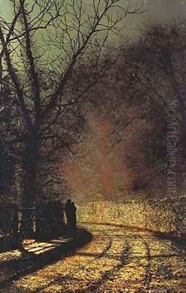 The Lovers I Oil Painting by John Atkinson Grimshaw