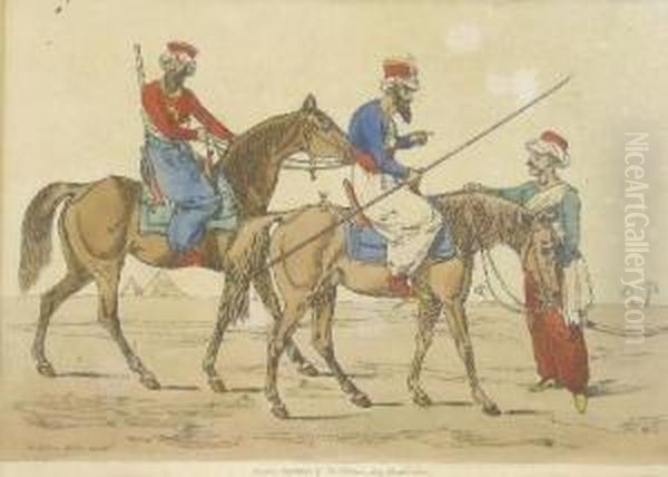 Prints Of Egyptian Cavalry Oil Painting by Henry Thomas Alken