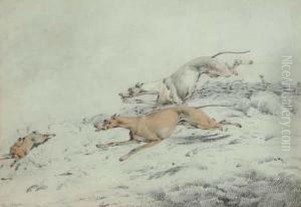 The Rabbit Hunt Oil Painting by Henry Thomas Alken