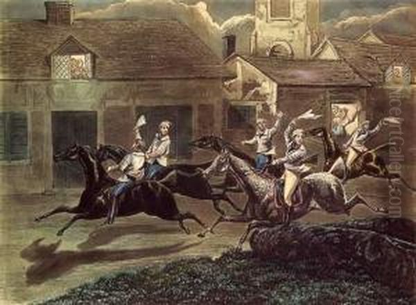 The First Steeple Chase On Record Oil Painting by Henry Thomas Alken