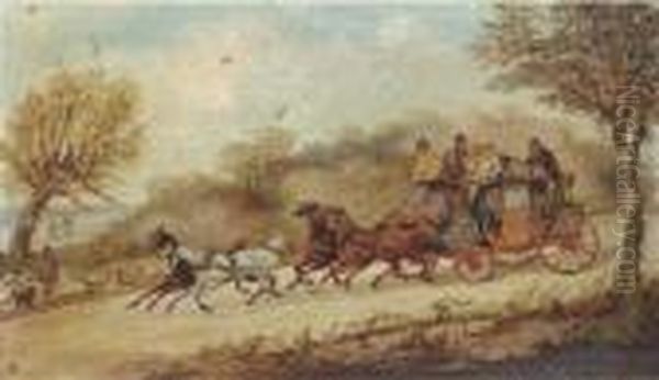 The York To London Coach Oil Painting by Henry Thomas Alken