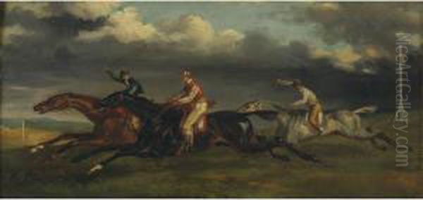 Steeplechase Oil Painting by Henry Thomas Alken