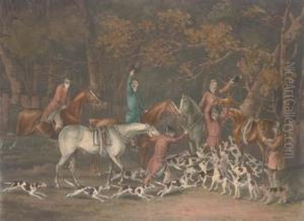 Fox Hunting: Unkennelling; Breaking Cover; Full Cry; And The Death Oil Painting by Henry Thomas Alken