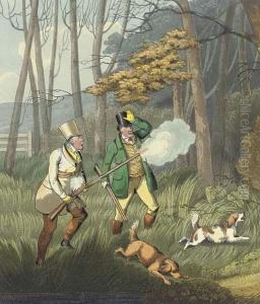 Henry A Cockney's Shooting Season In Suffolk Oil Painting by Henry Thomas Alken