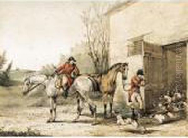 Before The Hunt Oil Painting by Henry Thomas Alken