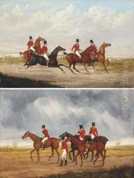 The Meltonians - Setting Out; And Returning Home Oil Painting by Henry Thomas Alken