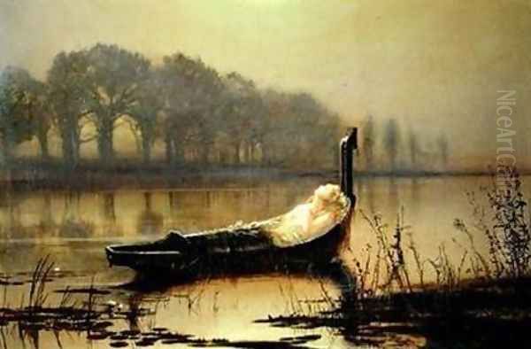 The Lady of Shalott II Oil Painting by John Atkinson Grimshaw