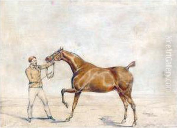 A Horse And A Jockey Oil Painting by Henry Thomas Alken