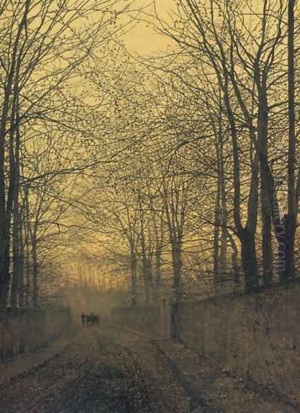 October Gold Oil Painting by John Atkinson Grimshaw