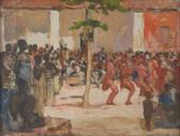 Danse Rituelle Africaine Oil Painting by Fernand Allard L'Olivier