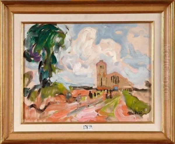 Eglise Animee Au Congo Belge Oil Painting by Fernand Allard L'Olivier