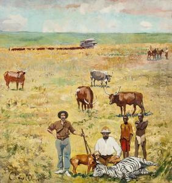 Safari Oil Painting by Fernand Allard L'Olivier