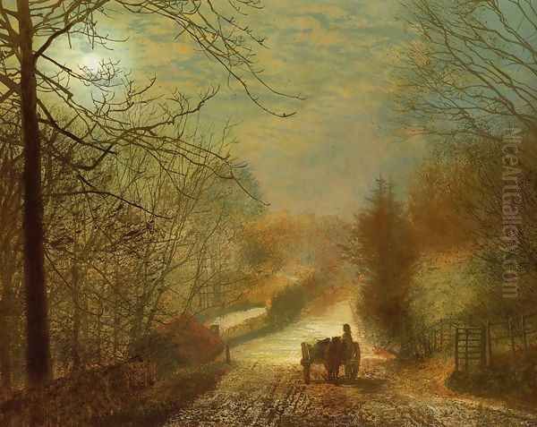 Forge Valley, near Scarborough Oil Painting by John Atkinson Grimshaw