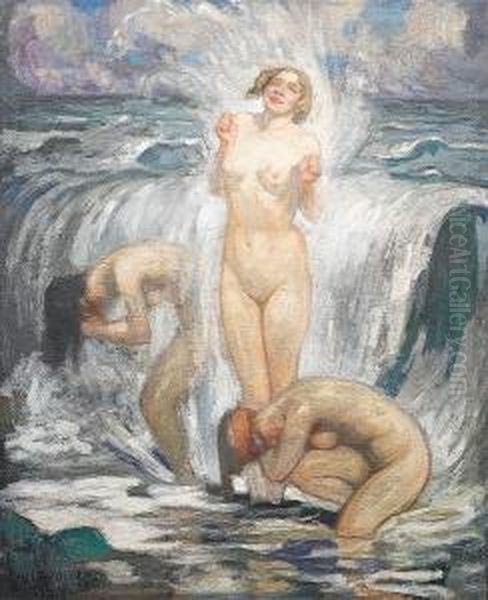 The Bathers Oil Painting by Fernand Allard L'Olivier