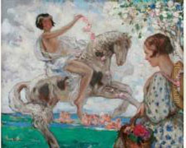 Allegorie Du Printemps Oil Painting by Fernand Allard L'Olivier