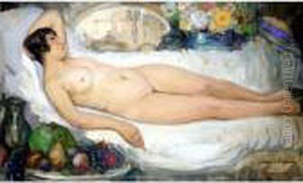 Reclining Nude Oil Painting by Fernand Allard L'Olivier