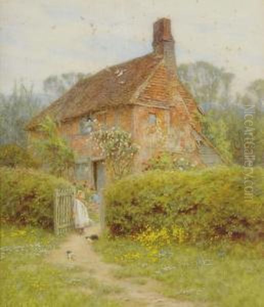 Cowdray Cottage, Midhurst Oil Painting by Helen Mary Elizabeth Allingham