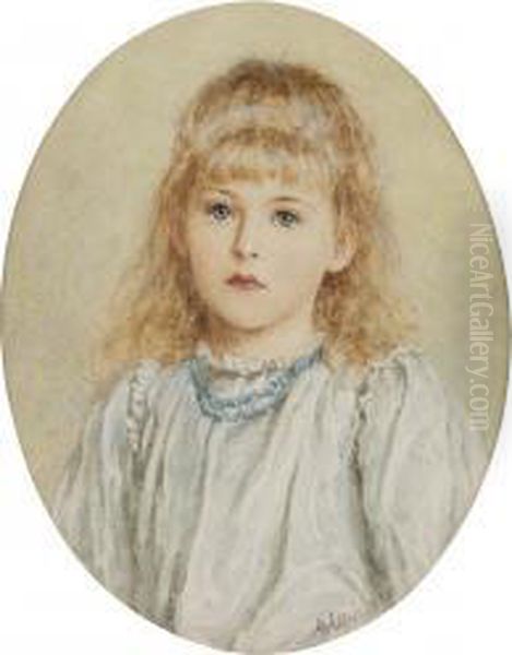 Portrait Of A Young Girl Oil Painting by Helen Mary Elizabeth Allingham