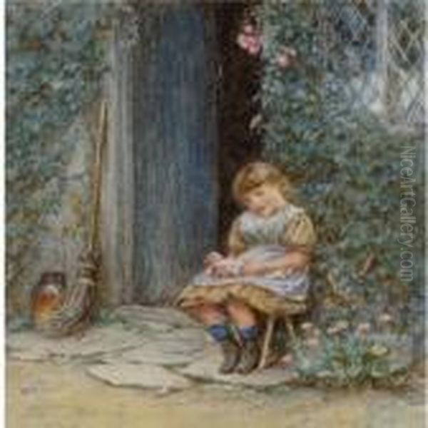 The Young Mother Oil Painting by Helen Mary Elizabeth Allingham