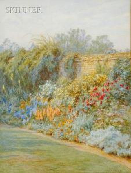 In A Surrey Garden Oil Painting by Helen Mary Elizabeth Allingham